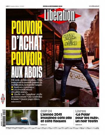 Libération du Jeudi 6 Décembre 2018