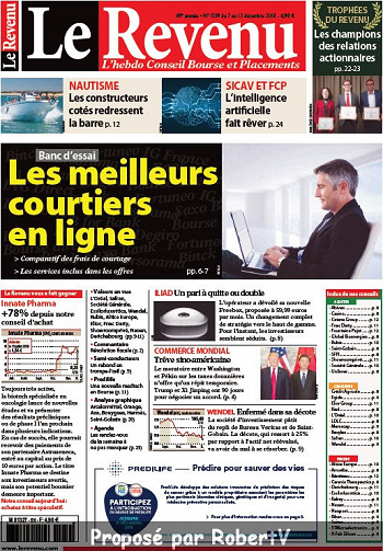 Le Revenu N°1509 - 7 au 13  Décembre 2018