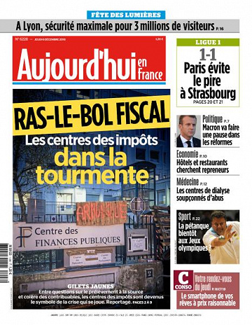 Aujourd’hui en France du Jeudi 6 Décembre 2018