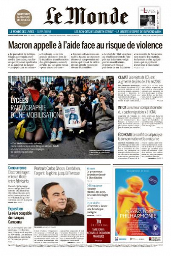 Le Monde du Vendredi 7 Décembre 2018