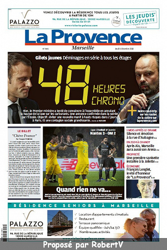 La Provence Marseille - Jeudi 6 Décembre 2018