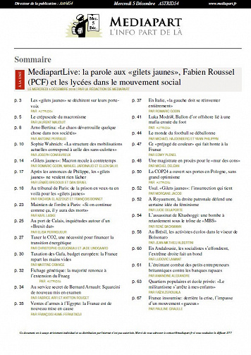 Mediapart - Mercredi 5 Décembre 2018 (Dernière édition)
