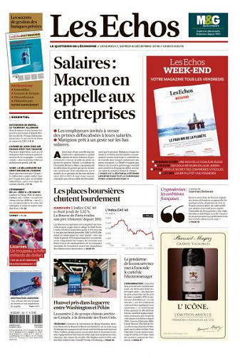 Les Echos du Vendredi 7 et Samedi 8 Décembre 2018