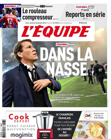 L’equipe du Vendredi 7 Décembre 2018
