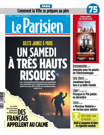 Le Parisien du Vendredi 7 Décembre 2018