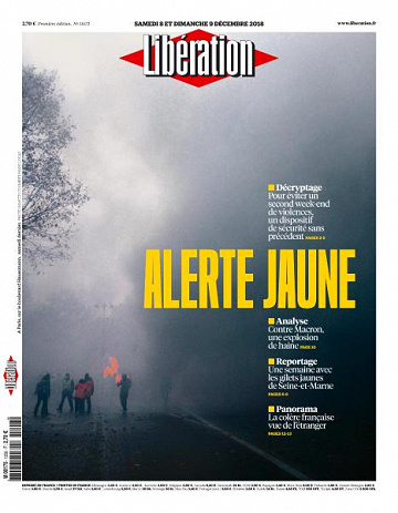 Libération du Samedi 8 et Dimanche 9 Décembre 2018