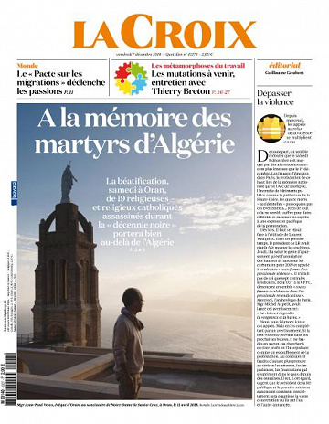 La Croix du Vendredi 7 Décembre 2018