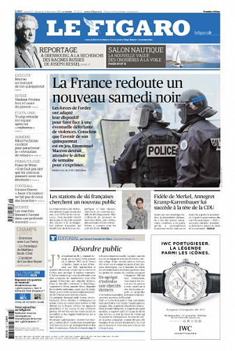 Le Figaro du Samedi 8 et Dimanche 9 Décembre 2018
