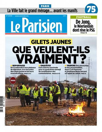 Le Parisien du Samedi 8 Décembre 2018