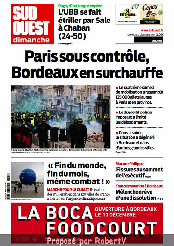 Sud Ouest Dimanche - Gironde - Dimanche 9 Décembre 2018