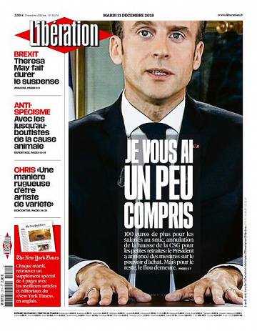 Libération du Mardi 11 Décembre 2018