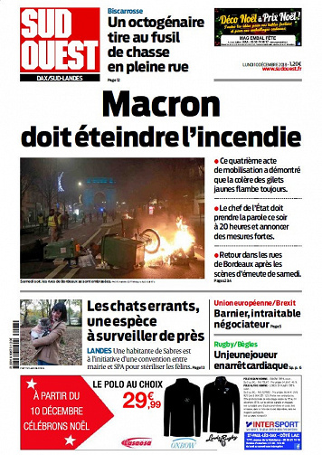 Sud Ouest Dax - Sud-Landes - Lundi 10 Décembre 2018