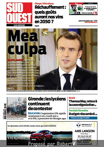Sud Ouest Sud-Gironde - Mardi 11 Décembre 2018