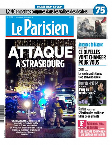 Le Parisien du Mercredi 12 Décembre 2018