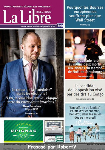 La Libre Belgique - Mercredi 12 Décembre 2018