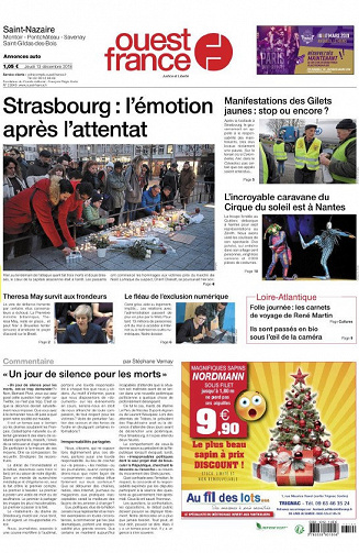 Ouest France - Jeudi 13 Décembre 2018