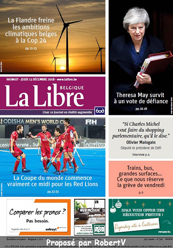 La Libre Belgique - Jeudi 13 Décembre 2018