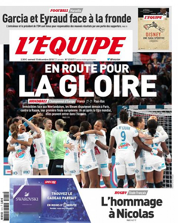 L’equipe du Samedi 15 Décembre 2018
