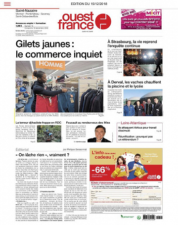 Ouest France - Samedi 15 et Dimanche 16 Décembre 2018