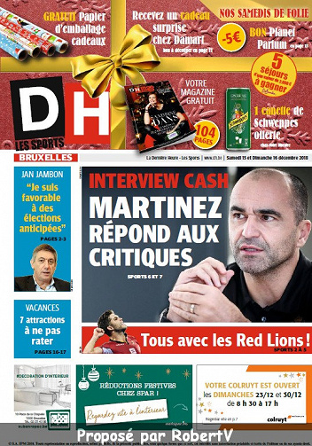 La Dernière Heure (3 éditions) - Samedi 15 et Dimanche 16 Décembre 2018