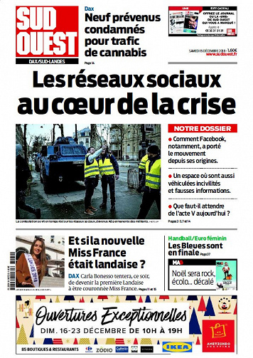 Sud Ouest Dax - Sud-Landes - Samedi 15 Décembre 2018