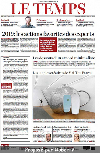 Le Temps - Lundi 17 Décembre 2018
