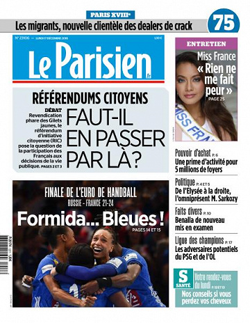 Le Parisien du Lundi 17 Décembre 2018