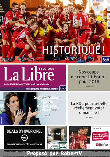 La Libre Belgique - Lundi 17 Décembre 2018