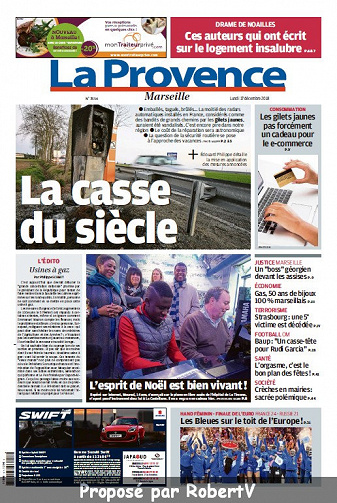 La Provence Marseille - Lundi 17 Décembre 2018