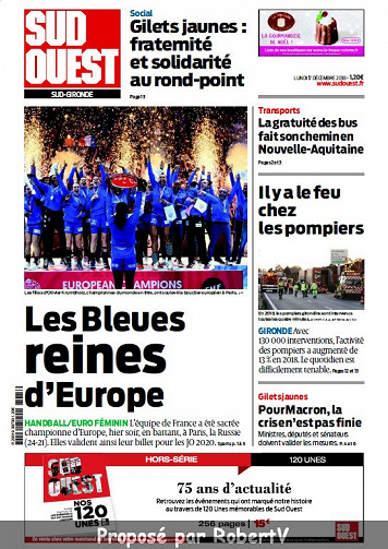 Sud Ouest Sud-Gironde - Lundi 17 Décembre 2018