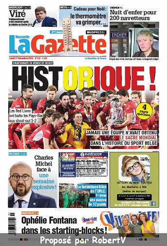 La Nouvelle Gazette (2 éditions) - Lundi 17 Décembre 2018