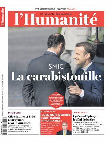 L’Humanite du Mardi 18 Décembre 2018