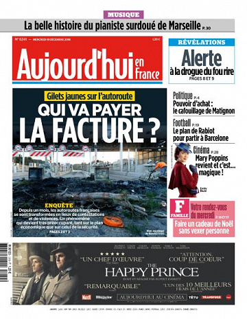 Aujourd’hui en France du Mercredi 19 Décembre 2018