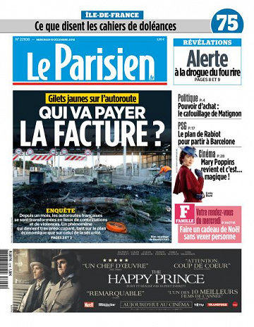 Le Parisien du Mercredi 19 Décembre 2018