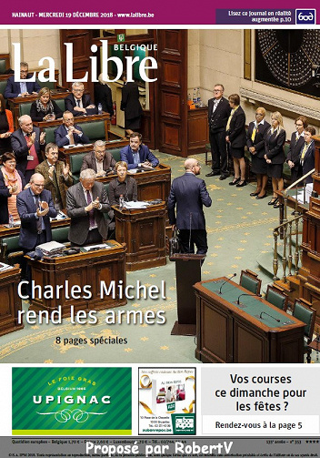 La Libre Belgique - Mercredi 19 Décembre 2018
