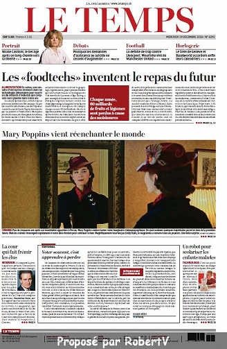 Le Temps - Mercredi 19 Décembre 2018