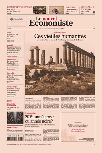 Le nouvel Economiste du Vendredi 21 Décembre 2018