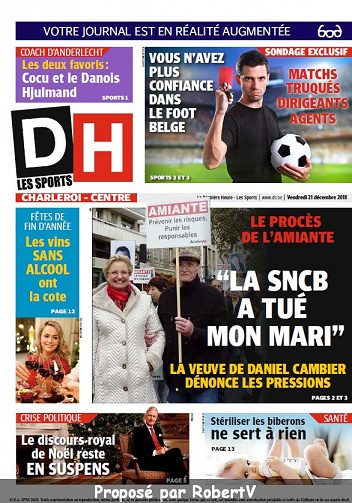 La Dernière Heure (3 éditions) - Vendredi 21 Décembre 2018