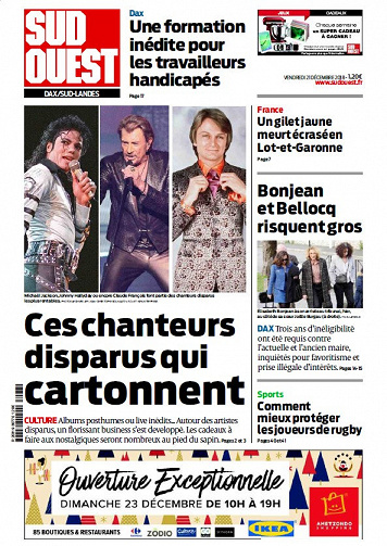 Sud Ouest Dax - Sud-Landes - Vendredi 21 Décembre 2018