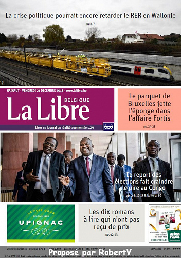 La Libre Belgique - Vendredi 21 Décembre 2018