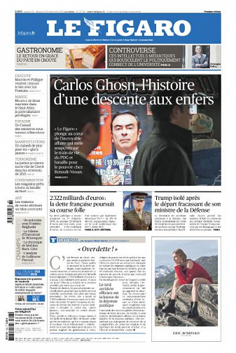 Le Figaro du Samedi 22 et Dimanche 23 Décembre 2018