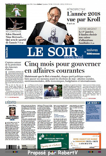 Le Soir - Samedi 22 et Dimanche 23 Décembre 2018