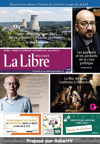 La Libre Belgique - Samedi 22 et Dimanche 23 Décembre 2018