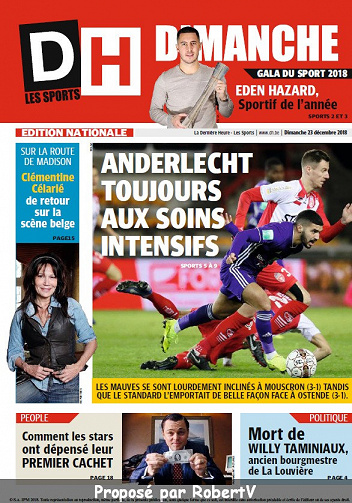 La DH Dimanche  - Dimanche 23 Décembre 2018