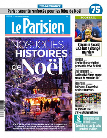 Le Parisien du Lundi 24 Décembre 2018