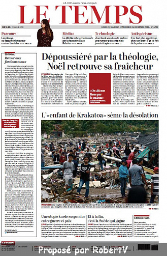 Le Temps - 24 au 26 Décembre 2018