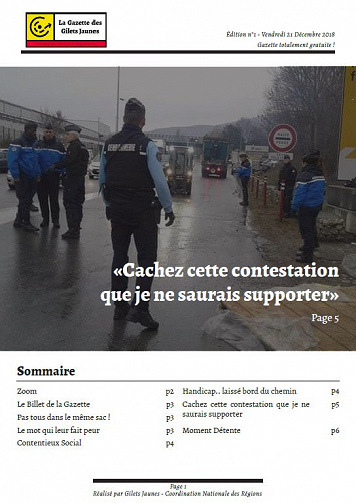 La Gazette des Gilets Jaunes - Vendredi 21 Décembre 2018