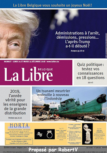 La Libre Belgique - Lundi 24 et Mardi 25 Décembre 2018