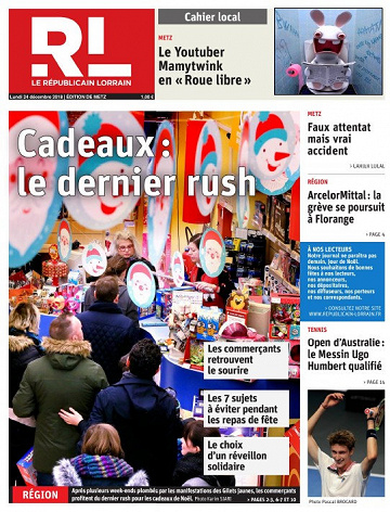 Le Républicain Lorrain - Lundi 24 Décembre 2018