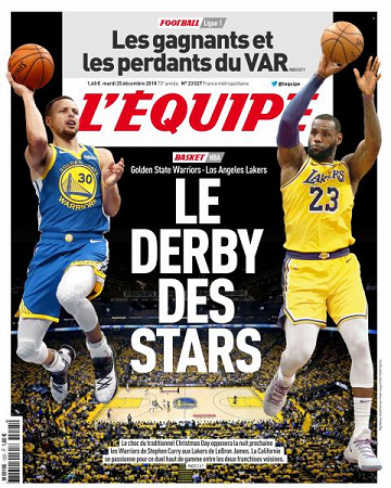 L’equipe du Mardi 25 Décembre 2018